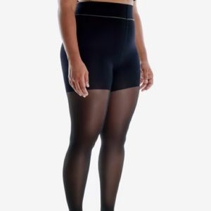 Sheertex shaping rip-resistant tights in black size L